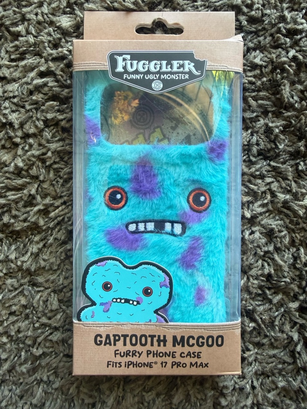 Fuggler Gaptooth McGoo Turquoise Furry Phone Case for iPhone 17 Pro Max